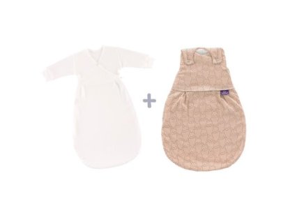 TRÄUMELAND Spací pytel Liebmich 3dílný set Kuschelhase Beige 50/56