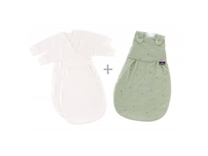 TRÄUMELAND Spací pytel Liebmich 3dílný set Fiore Grün 50/56