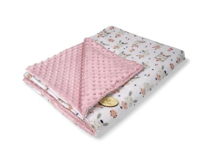 Deka Minky tisk (Varianta Zvířátka v lese)