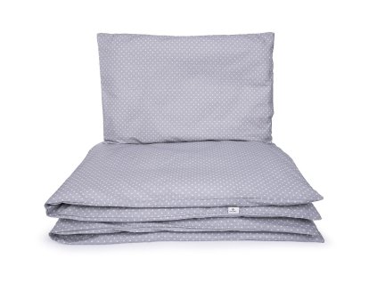Povlečení Basic (Varianta Bílý puntík v šedé)