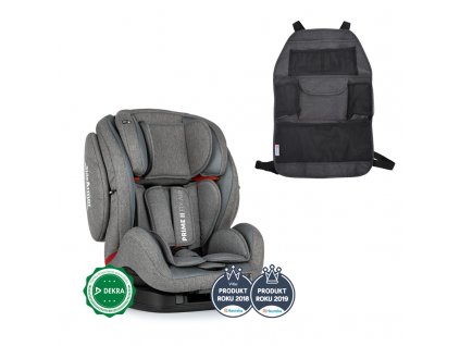 PETITE&MARS Autosedačka Prime II Isofix Stone Air (9-36 kg) + organizér na sedadlo Order