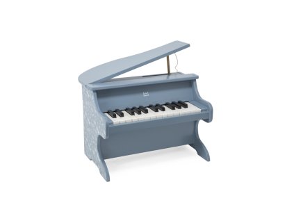 label label drevene piano blue