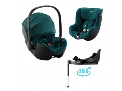 Autosedačka set Baby-Safe Pro + Vario Base 5Z + autosedačka Dualfix 5z, Atlantic Green