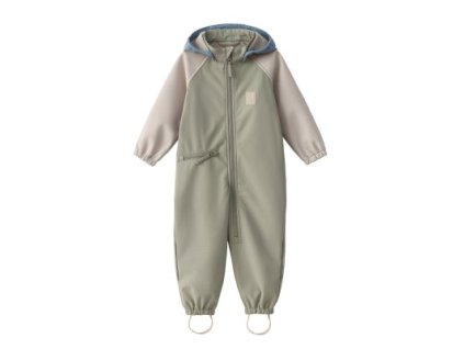 LEOKID Softshellový overal Color Block Wood Sage vel. 18 - 24 měsíců (vel. 86)