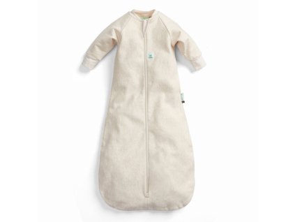 ERGOPOUCH Pytel na spaní s rukávy organická bavlna Jersey Oatmeal Marle 3-12 m, 6-10 kg, 1 tog