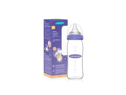 LANSINOH Lahev skleněná kojenecká s NaturalWave® savičkou (M) 240ml