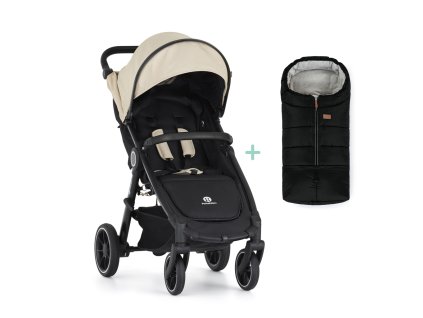 PETITE&MARS Kočárek sportovní Street2 RWS Black Sahara Beige + PETITE&MARS fusak Jibot