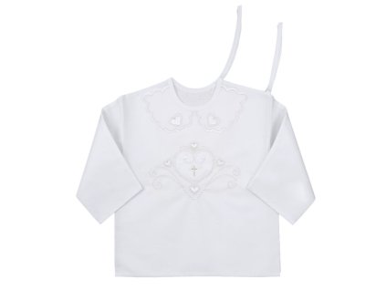 RICHELIEU Košilka na křest srdíčka uni bavlna vel. 56