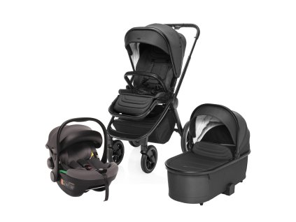 Set kočárek Move Cross 3 + hluboká korba Move XL 3 + autosedačka XM dle vlastního výběru, All Black