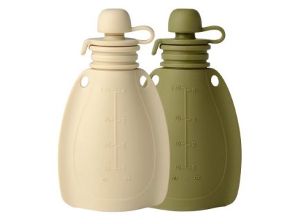MININOR Silikonová kapsička 2 ks Soft Rabbit/Moss Green