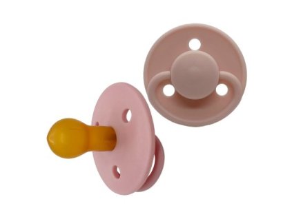 MININOR Kulatý dudlík Latex 2 ks 0m+ Rose