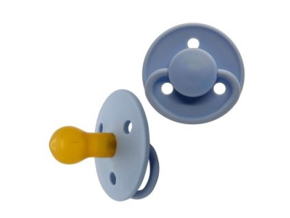 MININOR Kulatý dudlík Latex 2 ks 0m+ Nordic Sky Blue