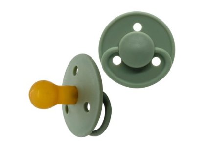 MININOR Kulatý dudlík Latex 2 ks 0m+ Willow Green