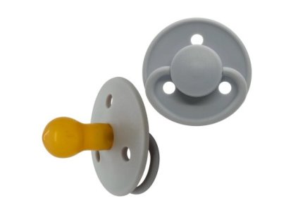 MININOR Kulatý dudlík Latex 2 ks 0m+ Grey Seal