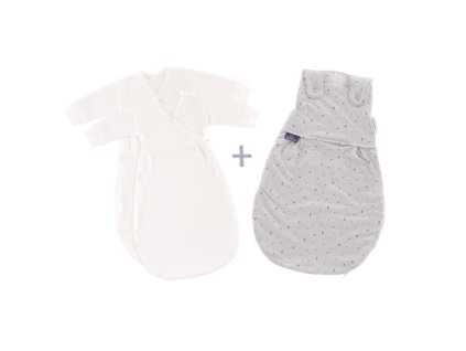 TRÄUMELAND Spací pytel Liebmich 3dílný set Moon Grau 68/74