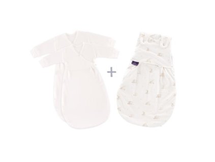 TRÄUMELAND Spací pytel Liebmich 3dílný set Hophop Bunny Beige 56/62