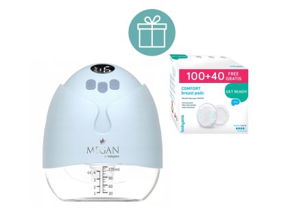 BABYONO Odsávačka mléka elektronická hands-free Megan + vložky do podprsenky 100 + 40 ZDARMA