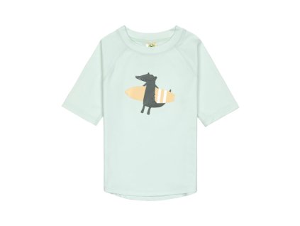 LÄSSIG Short Sleeve Rashguard crocodile sea foam 13-18 mo.