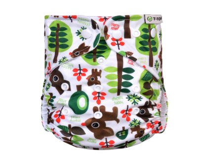 T-TOMI Plena kapsová, typ AIO - patentky, 4-15kg, Trees