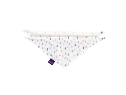 TRÄUMELAND Bandana Bib 2 ks Dreiecke bunt & Sternchen Beige