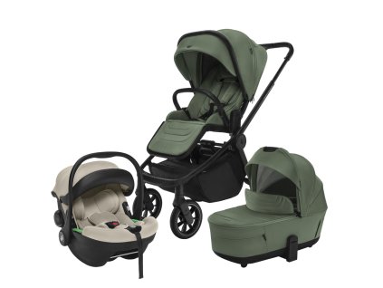 Set kočárek Move Cross 5 + hluboká korba Move XL 5 + autosedačka XM dle vlastního výběru, Rocky Green