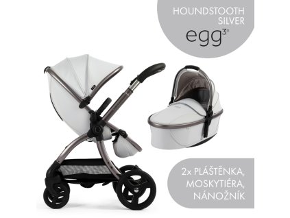 babystyle egg3 set 2 v 1 houndstooth silver 2025 special edition