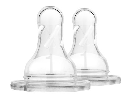 DR.BROWN'S Savičky náhradní silikonové pro kojenecké láhve Options+ NARROW stupeň 1, BPA FREE  2 ks