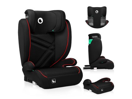 LIONELO Autosedačka Hugo i-Size (100-150 cm) Sporty Black Red