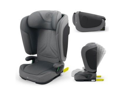 KINDERKRAFT Autosedačka skládací Unity 2 I-Size (100-150 cm) Grey