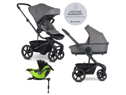 EASYWALKER Kočárek kombinovaný Harvey⁵ 2v1 Pebble Grey LITE RWS + KIDDY Evoluna i-size 2 + základna