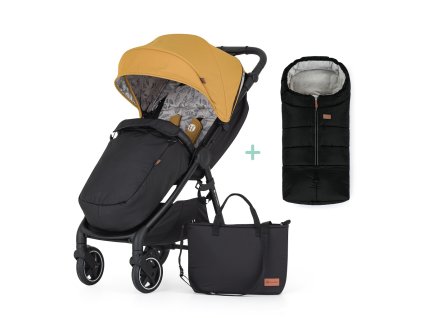 PETITE&MARS Kočárek sportovní Royal2 Black Dense Honey + PETITE&MARS fusak Jibot ZDARMA