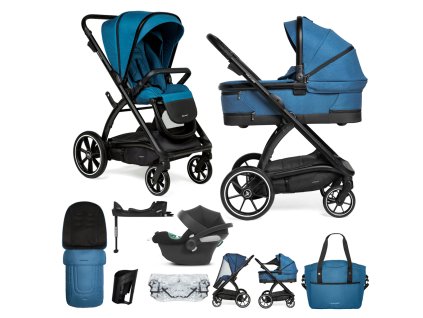 MUUVO SET Kočárek 4v1 Trick Ocean blue + CYBEX Aton B2 i-Size