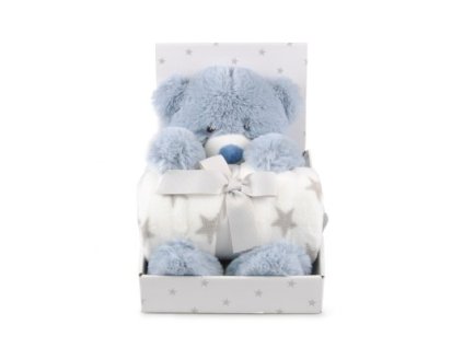 CARLO BABY Fleecová deka s medvídkem Teddy Blue