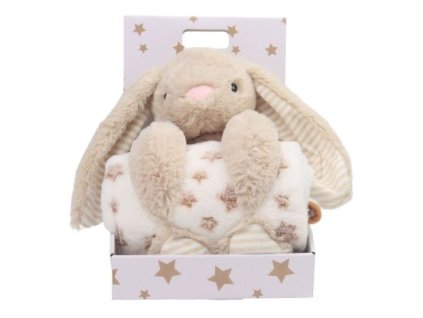 CARLO BABY Fleecová deka s králíčkem Bunny Beige