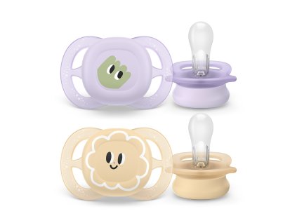 Philips AVENT Šidítko Ultrastart obrázek 0-2m dívka, 2 ks