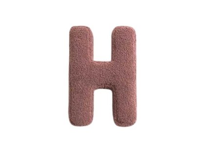 MEALINI Plyšové písmeno Růžové H