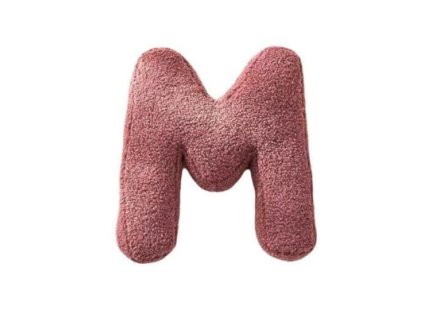 MEALINI Plyšové písmeno Růžové M