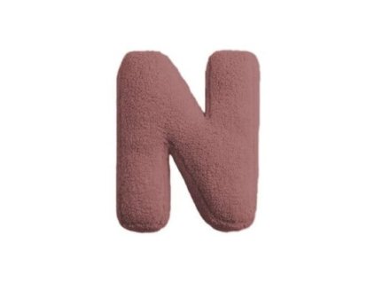 MEALINI Plyšové písmeno Růžové N