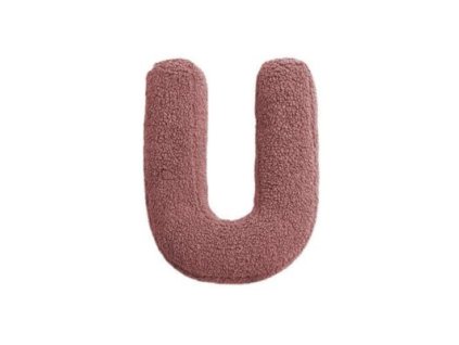 MEALINI Plyšové písmeno Růžové U