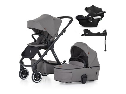 PETITE&MARS SET Kočárek 4v1 ICON Dove Grey LITE AIR + CBX By CYBEX Aton B2 i-Size