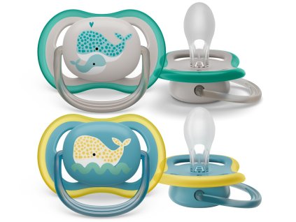 Philips AVENT Šidítko Ultra air Obrázek 18m+ (velryba), 2ks