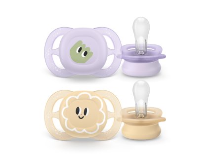 Philips AVENT Šidítko Ultrastart obrázek 0-2m dívka, 2 ks