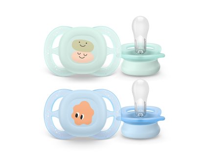 Philips AVENT Šidítko Ultrastart obrázek 0-2m chlapec, 2 ks