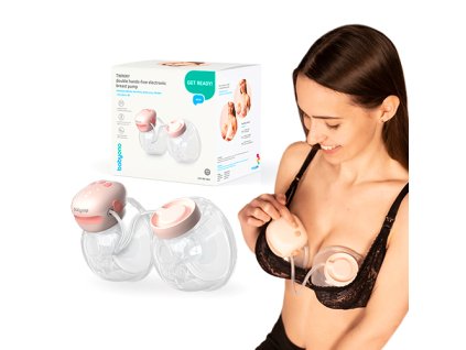 BABYONO Odsávačka mateřského mléka duo elektrická Double Twinny