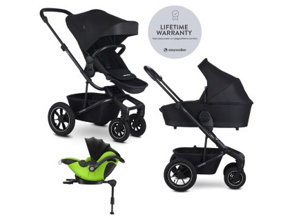 EASYWALKER Kočárek kombinovaný Harvey⁵ 2v1 Midnight Black LITE AIR +KIDDY Evoluna i-size 2,základna