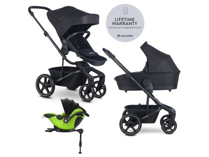 EASYWALKER Kočárek kombinovaný Harvey⁵ 2v1 Midnight Black LITE RWS +KIDDY Evoluna i-size 2,základna