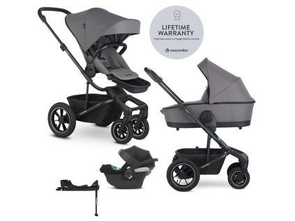 EASYWALKER Kočárek kombinovaný Harvey⁵ 2v1 Pebble Grey LITE AIR + CYBEX Aton B2 i-Size + základna