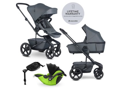 EASYWALKER Kočárek kombinovaný Harvey⁵ Premium 2v1 Mineral Grey LITE RWS + KIDDY Evoluna i-size 2