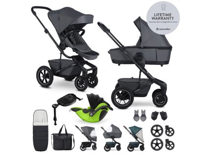 EASYWALKER Kočárek kombinovaný Harvey⁵ Premium Mineral Grey XXL AIR + KIDDY Evoluna i-size 2