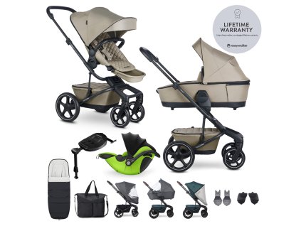 EASYWALKER Kočárek kombinovaný Harvey⁵ Premium Pearl Taupe XXL RWS + KIDDY Evoluna i-size 2